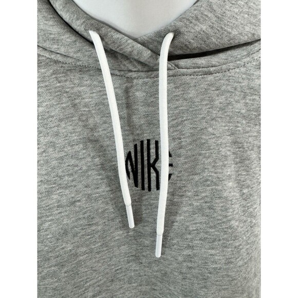 Nike logo Hoodie Oversized Grey With Shirt Sleeves Cuff Links Size M Just Do It - Picture 2 of 7